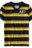 Pánské triko Striped A87 - Žlutá